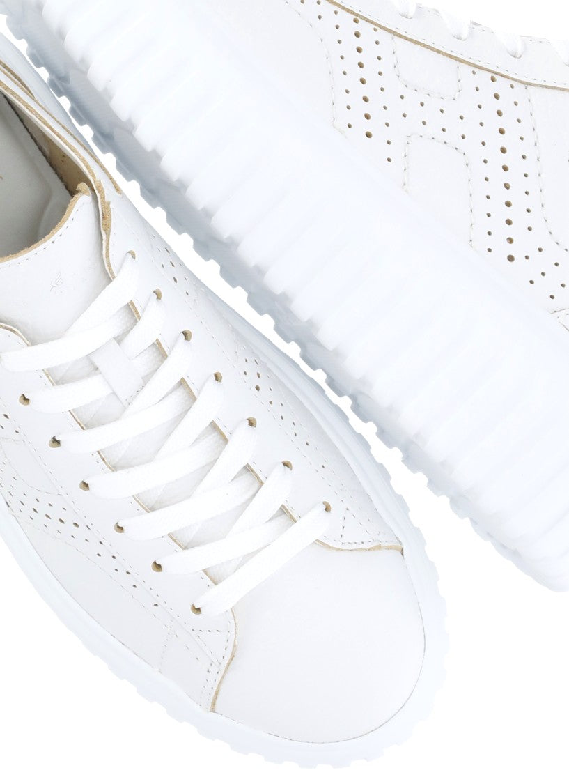 Hogan White H Stripes Sneakers