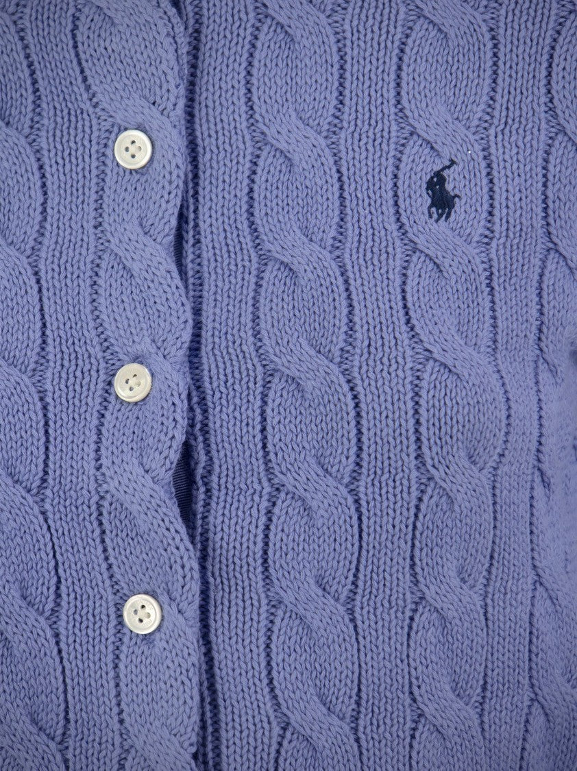 Polo Ralph Lauren Plaited Cardigan With Long Sleeves