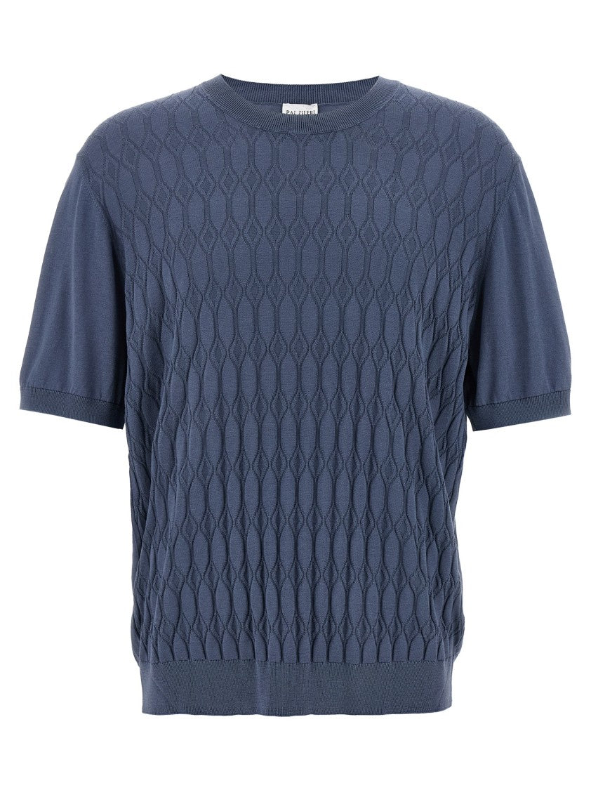 Pal Zileri Tone-On-Tone Diamond Pattern Silk