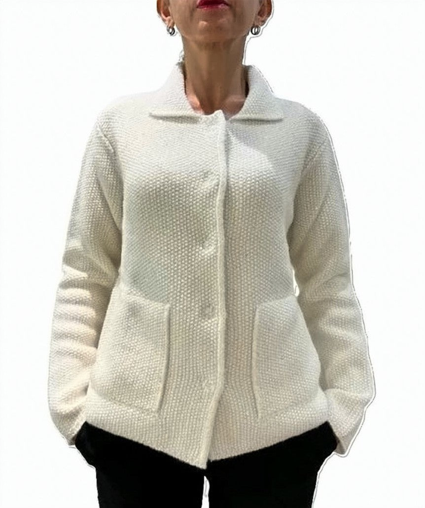 Kangra White Hooded Blazer