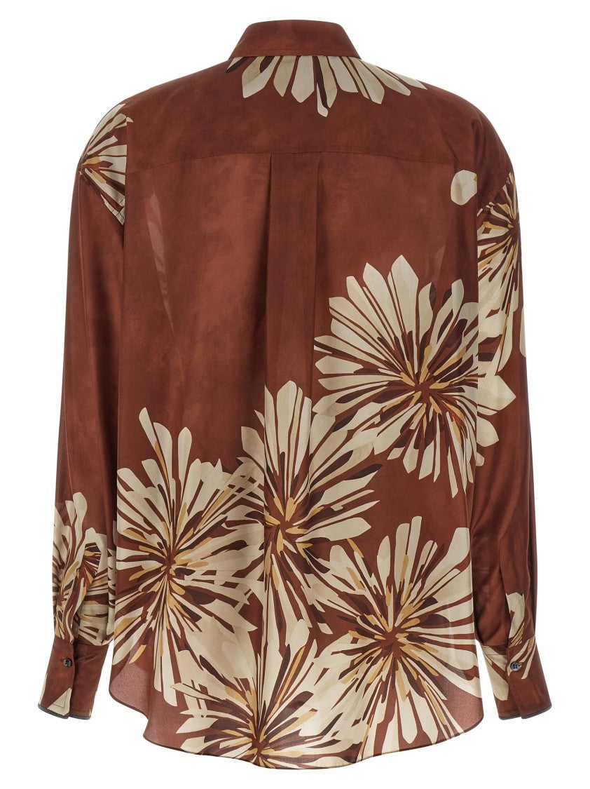 Brunello Cucinelli Floral Patterned Shirt