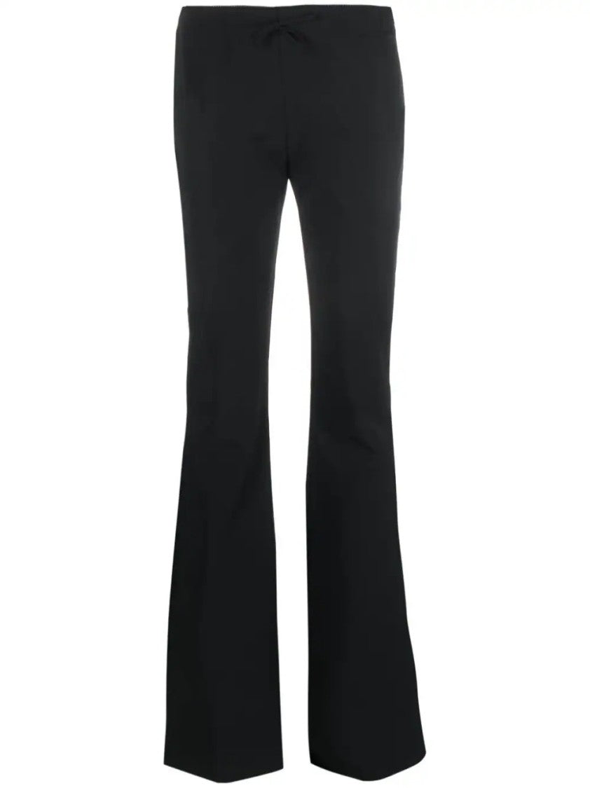 Blumarine Flared Trousers With Bow Detail