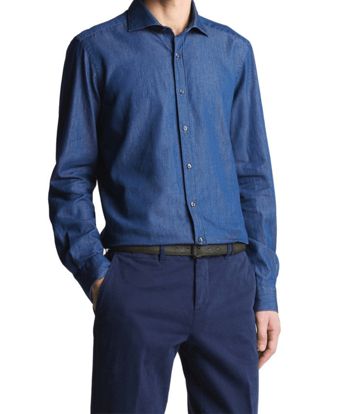 Fay Medium Blue Denim Shirt