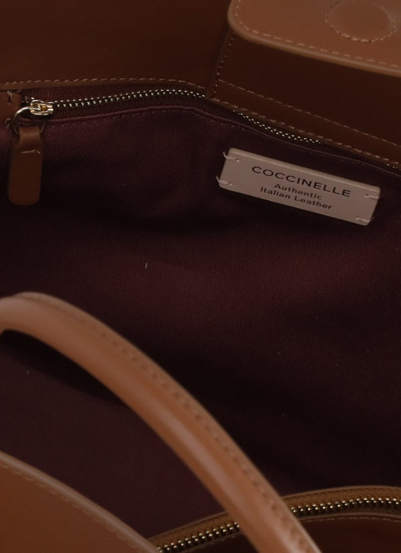 Coccinelle Coccinelle Large Leather Shoulder Bag With Structured Silhouette