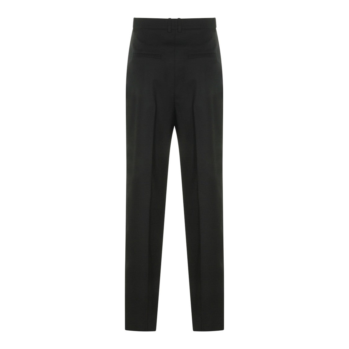 Saint Laurent Tailored Black Trousers With High Waist And Straight Legs