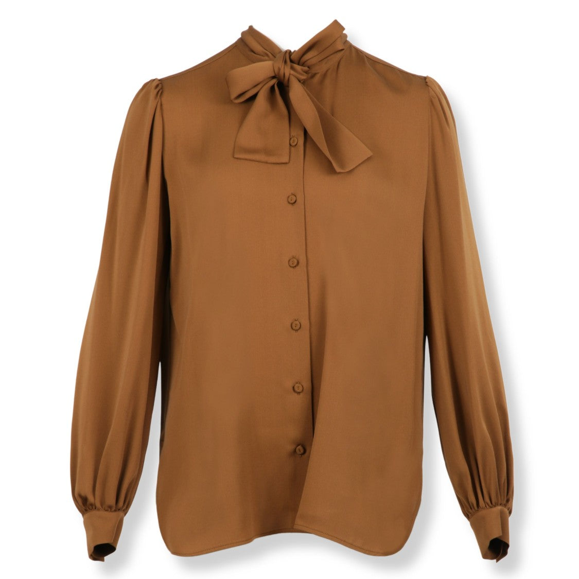 Max Mara Melania Scarf-Collar Long-Sleeved Shirt