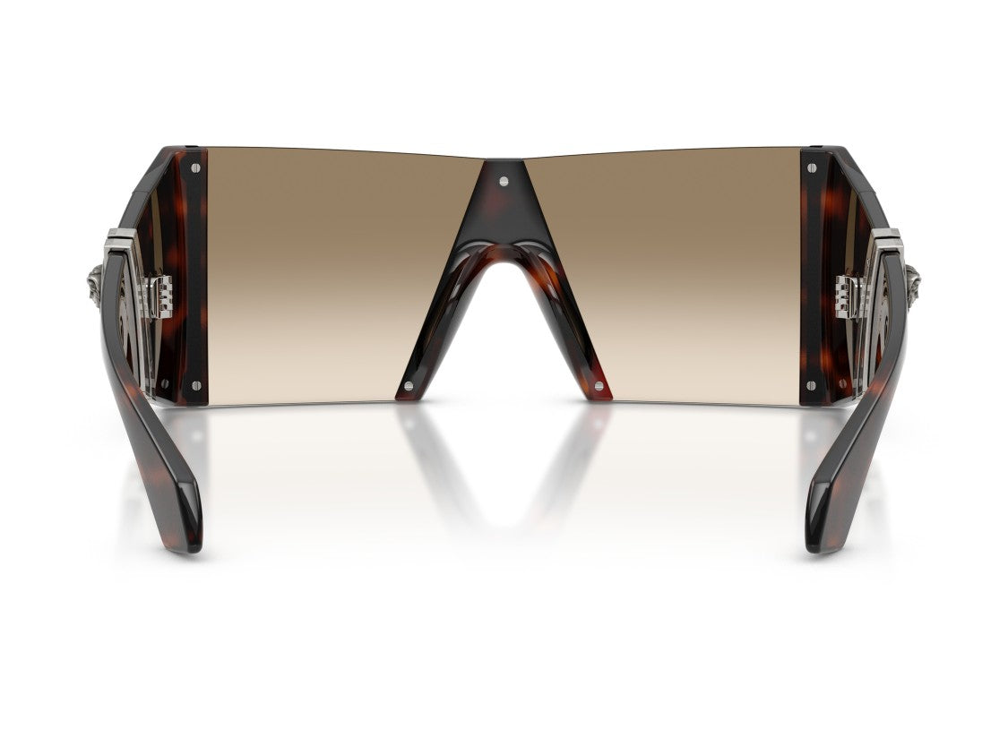 Versace Tortoiseshell 0Ve4515 Oversized Shield Sunglasses