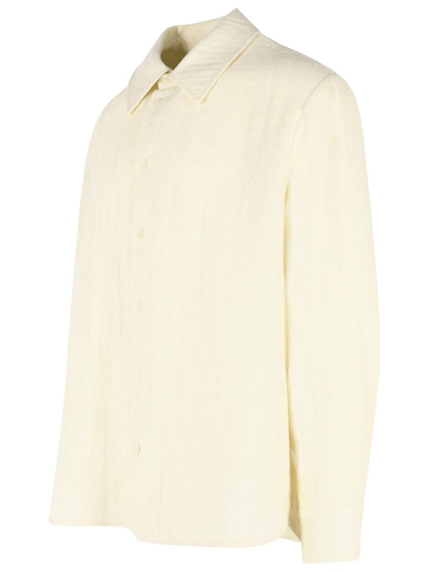 Séfr 'Wes' Ecru Cotton And Linen Shirt