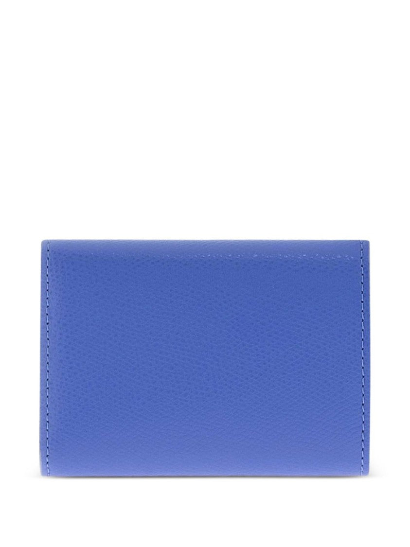 Fendi Two-Tone Textured Leather Wallet With Signature Clasp