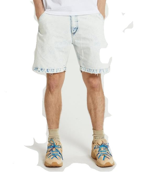 Not So Normal Light Wash Denim Shorts With Distressed Finish