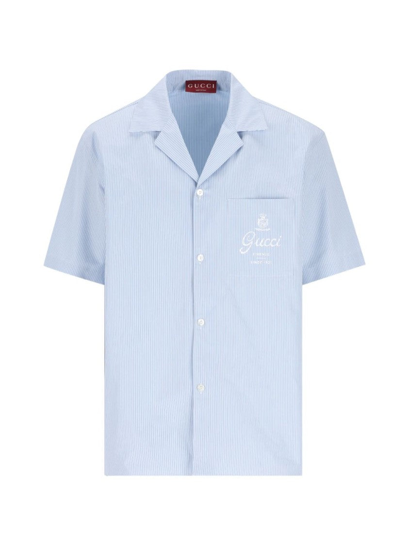 Gucci Light Blue Pinstripe Casual Shirt
