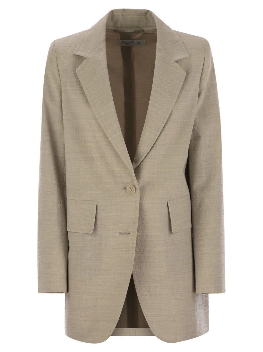 Max Mara Acacia1234 - Single-Breasted Wool Canvas Blazer