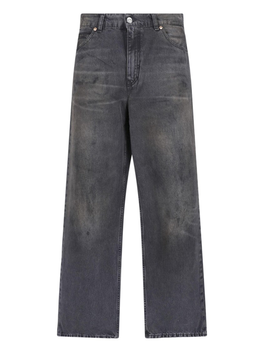 Our Legacy Straight-Leg Jeans With Modern Cut And Rubber Patch