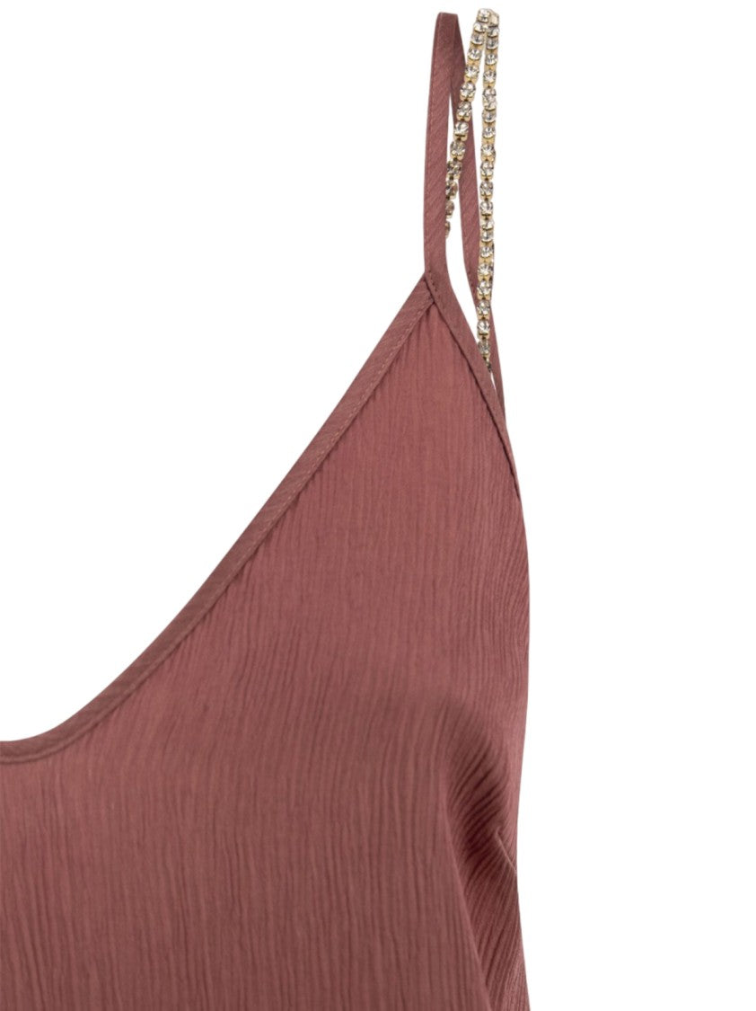 Max Mara Textured Brown Sleeveless Top