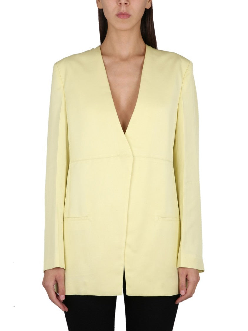 Jil Sander V-Neck Jacket With Concealed Closure