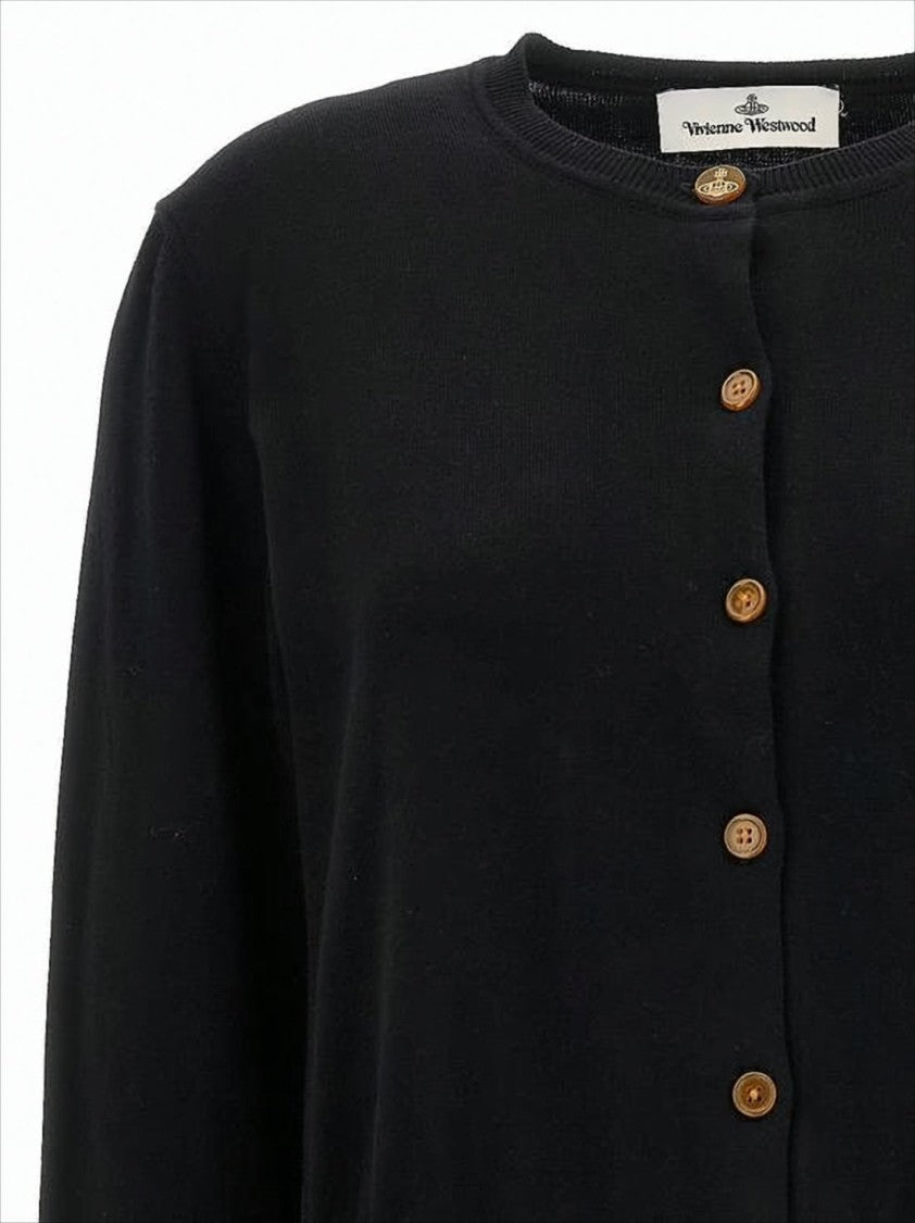 Vivienne Westwood Round Neckline Cardigan With Wooden Buttons