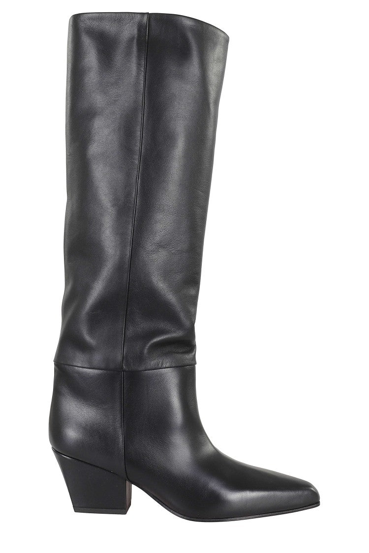 Paris Texas Black Jane 60 Pointed High Shaft Leather Boots