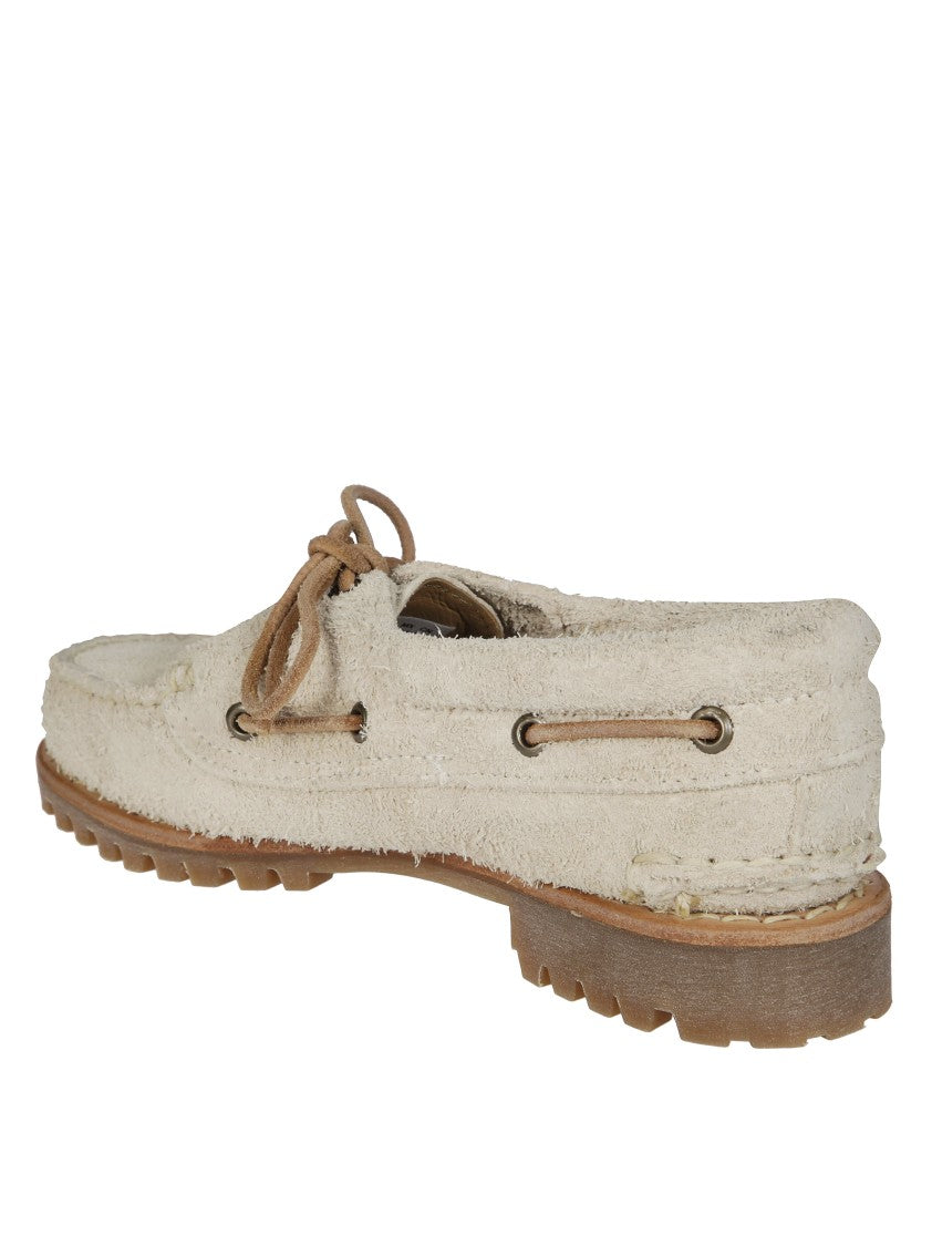 Timberland Natural Suede Boat Shoes With Rugged Finish