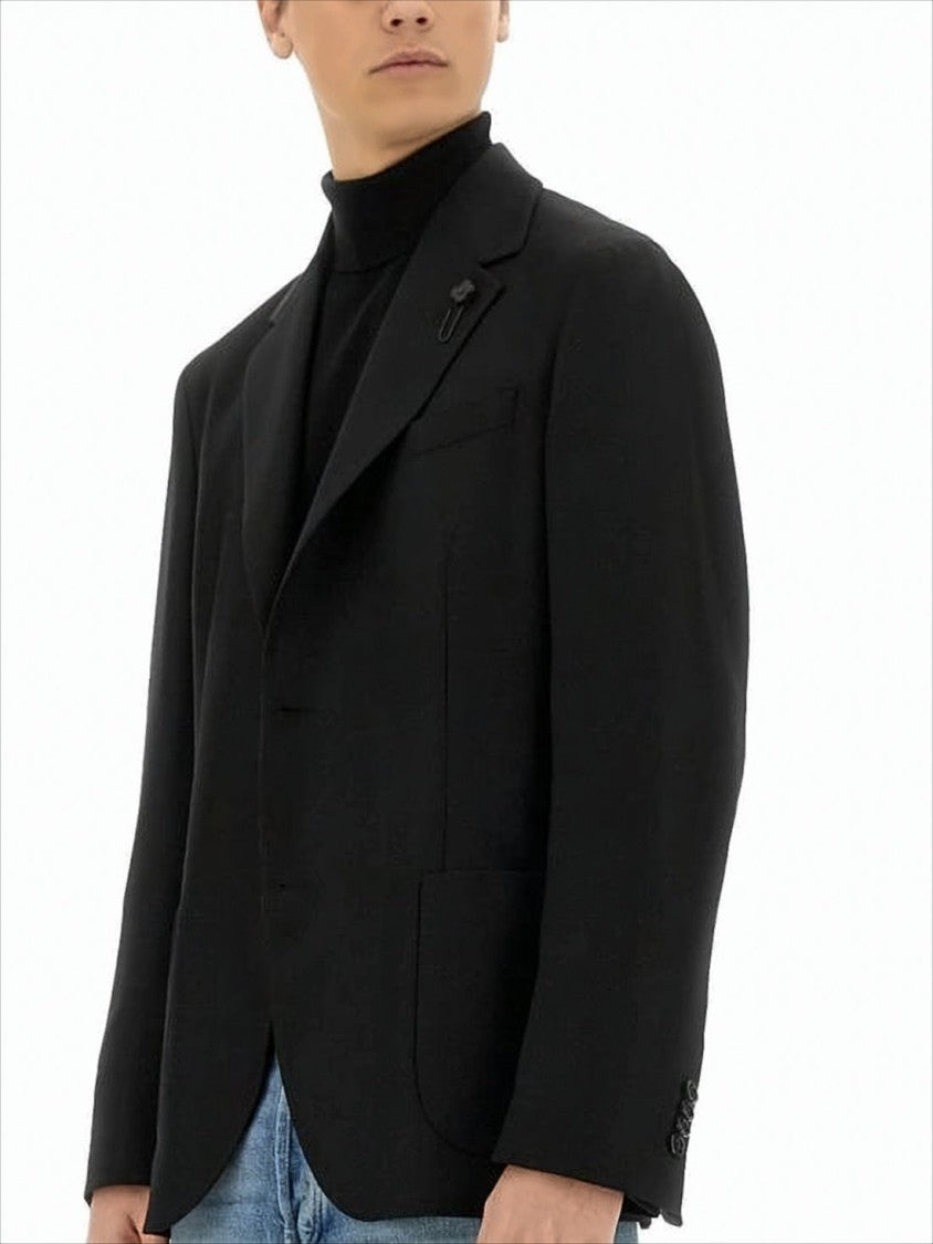 Lardini Tailored Black Wool Jacket