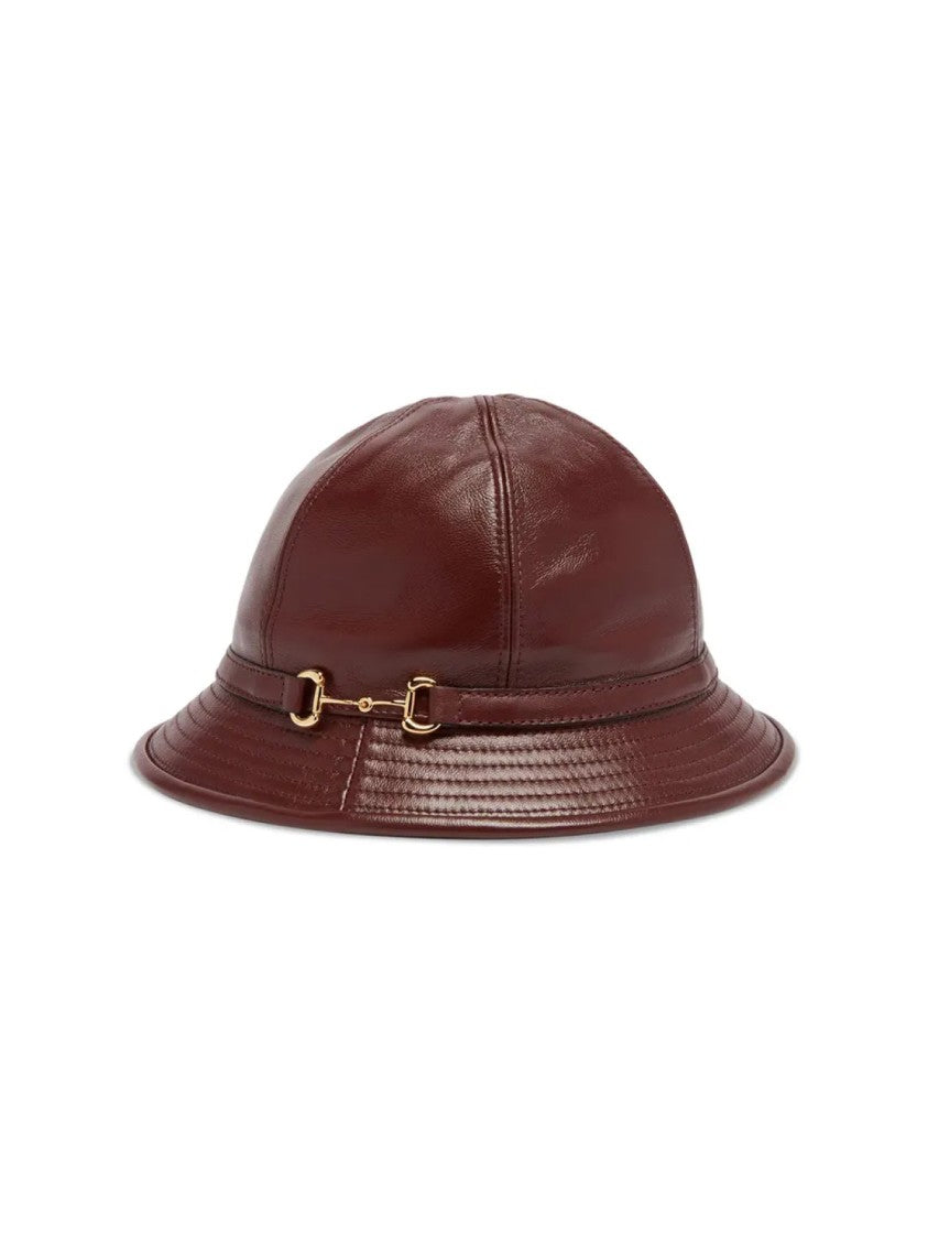 Gucci Horsebit Lambskin Leather Bucket Hat