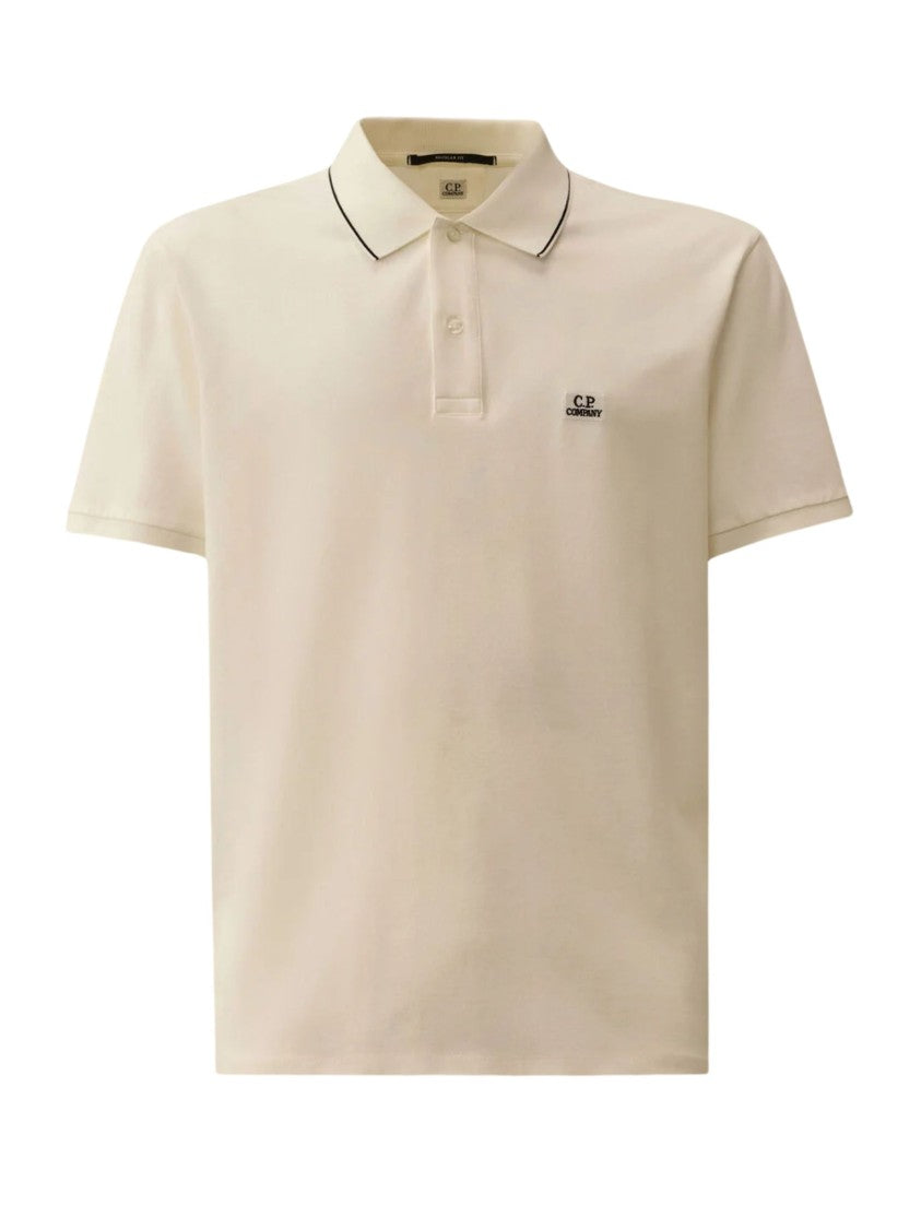 C.P. Company Piquet Textured Contrast Piping Polo Shirt