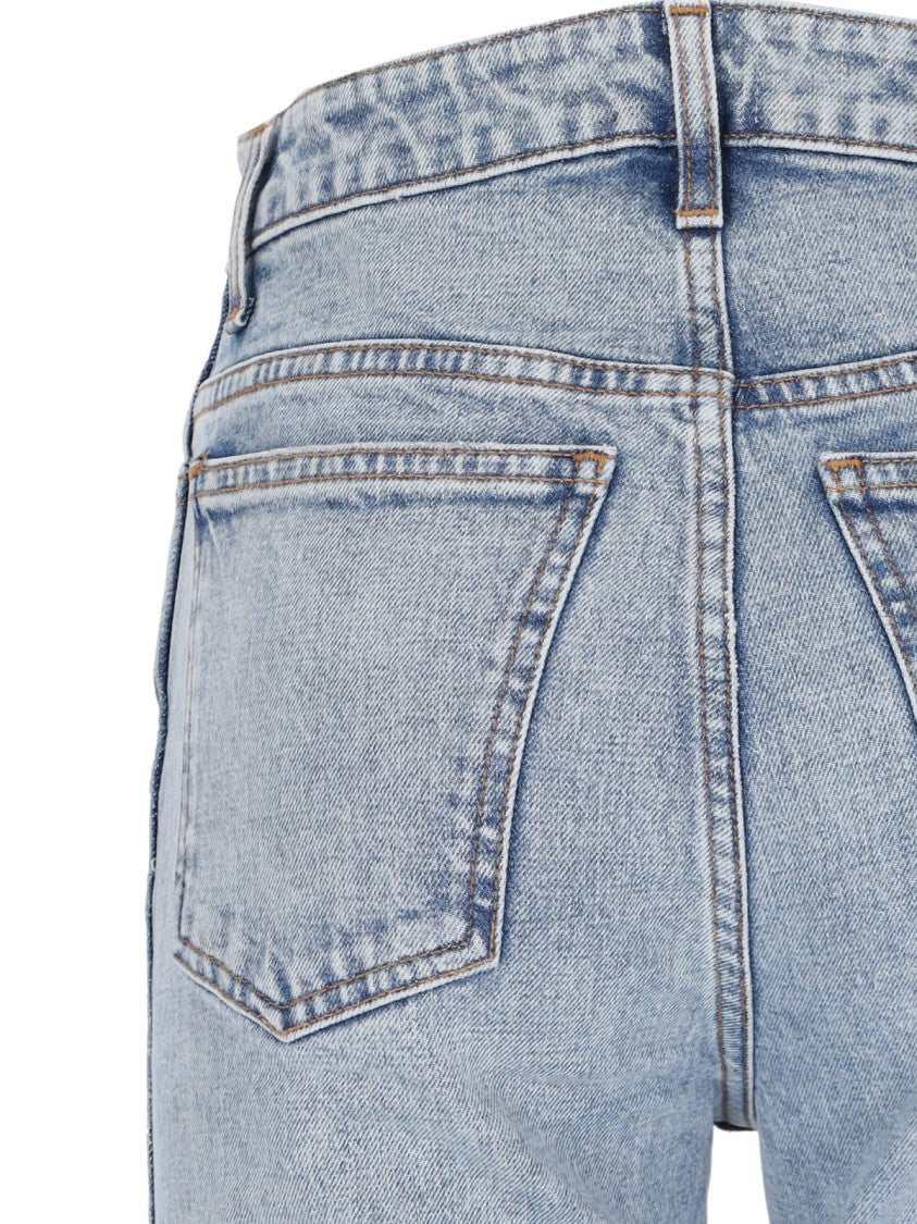 Khaite "Danielle" Bootcut Jeans Light Blue