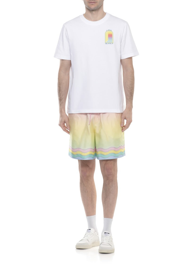 Casablanca White L'arche Classic Printed T-Shirt