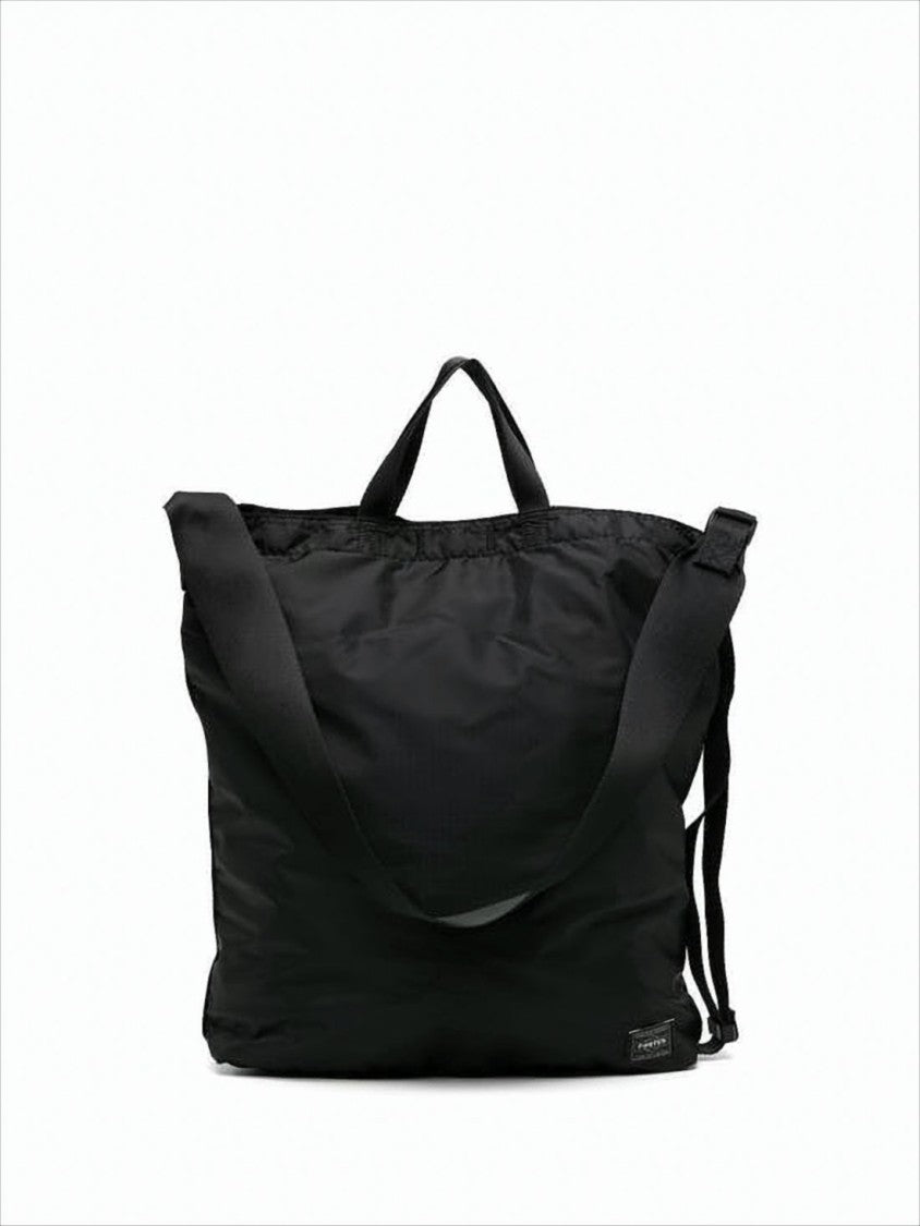 Porter Streamlined Black Tote Bag With Adjustable Strap