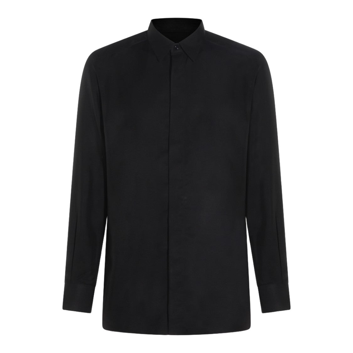 Tom Ford Long-Sleeved Black Shirt With Concealed Button Placket