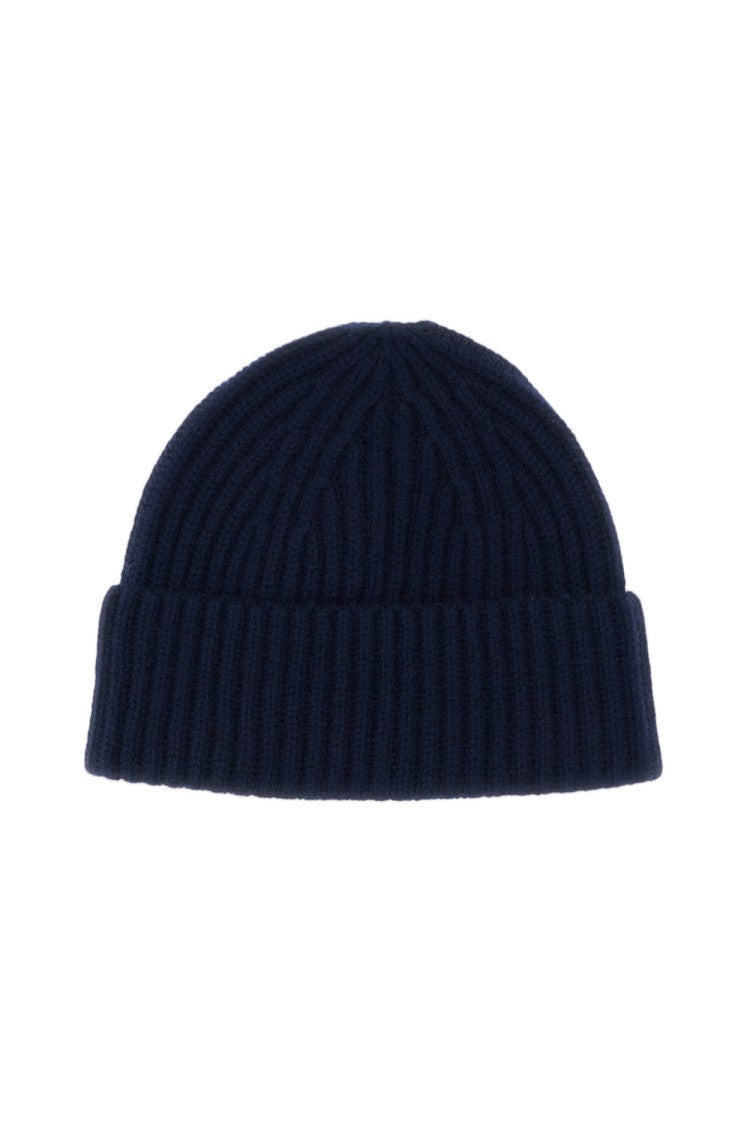Lisa Yang Blue Martigny Ribbed Cashmere Hat