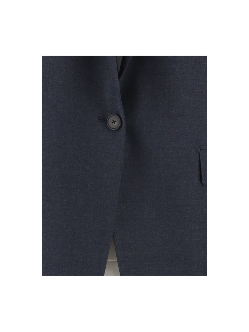 Tagliatore Navy Blue Stretch Wool Jacket