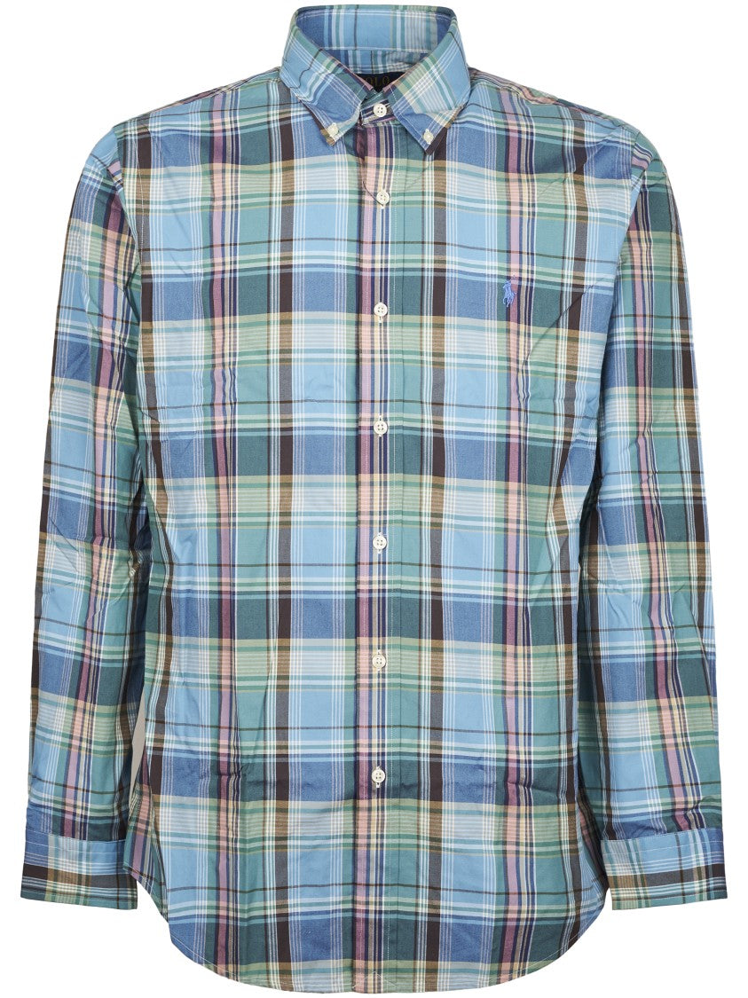Polo Ralph Lauren Plaid Pattern Button-Down Shirt With Long Sleeves