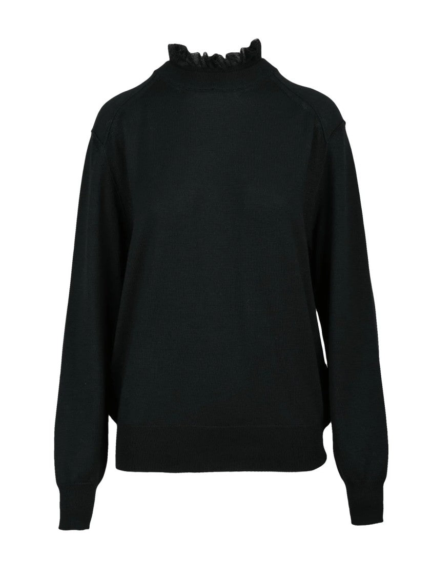 Philosophy Di Lorenzo Serafini Black Virgin Wool Silk Women's Sweater