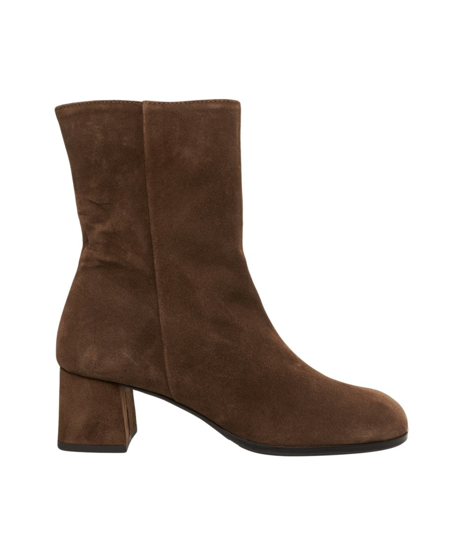 Billi Bi Suede Ankle Boots With Block Heel