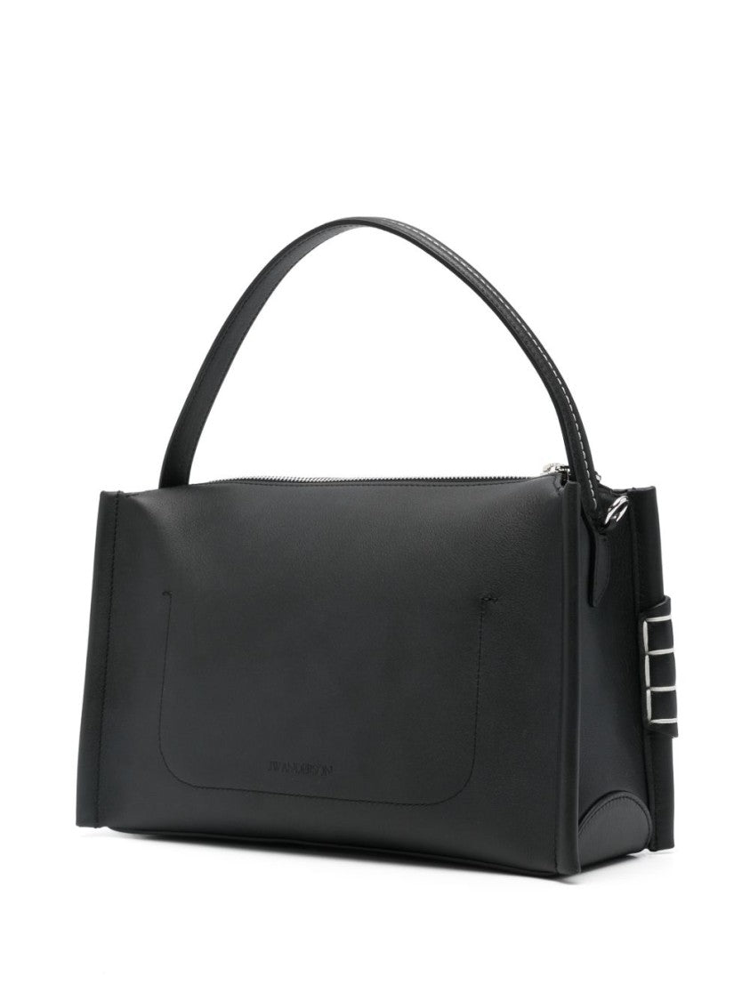 J. W. Anderson Black Rectangular Smooth Full-Grain Handbag