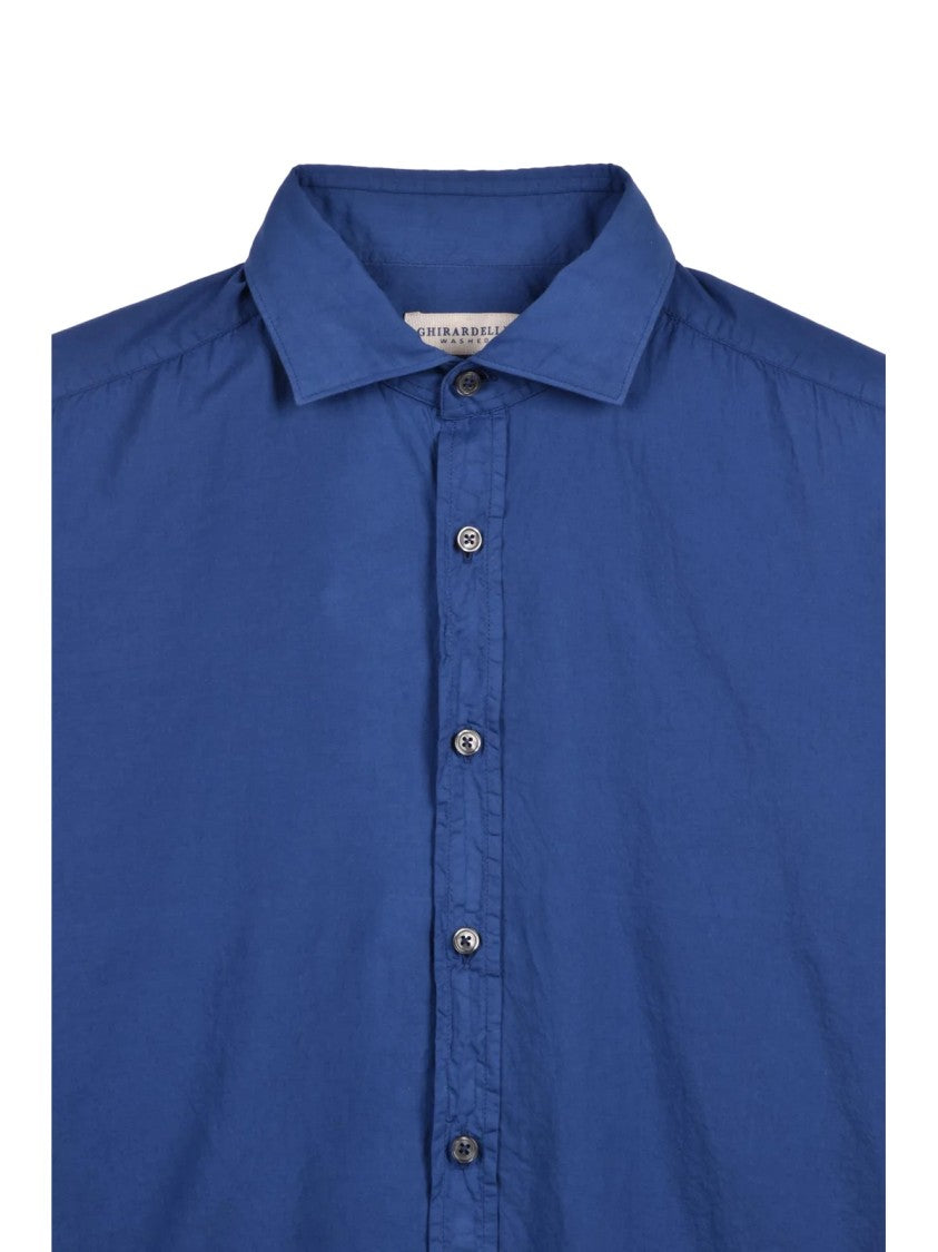 Ghirardelli Blue Classic Cotton Shirt