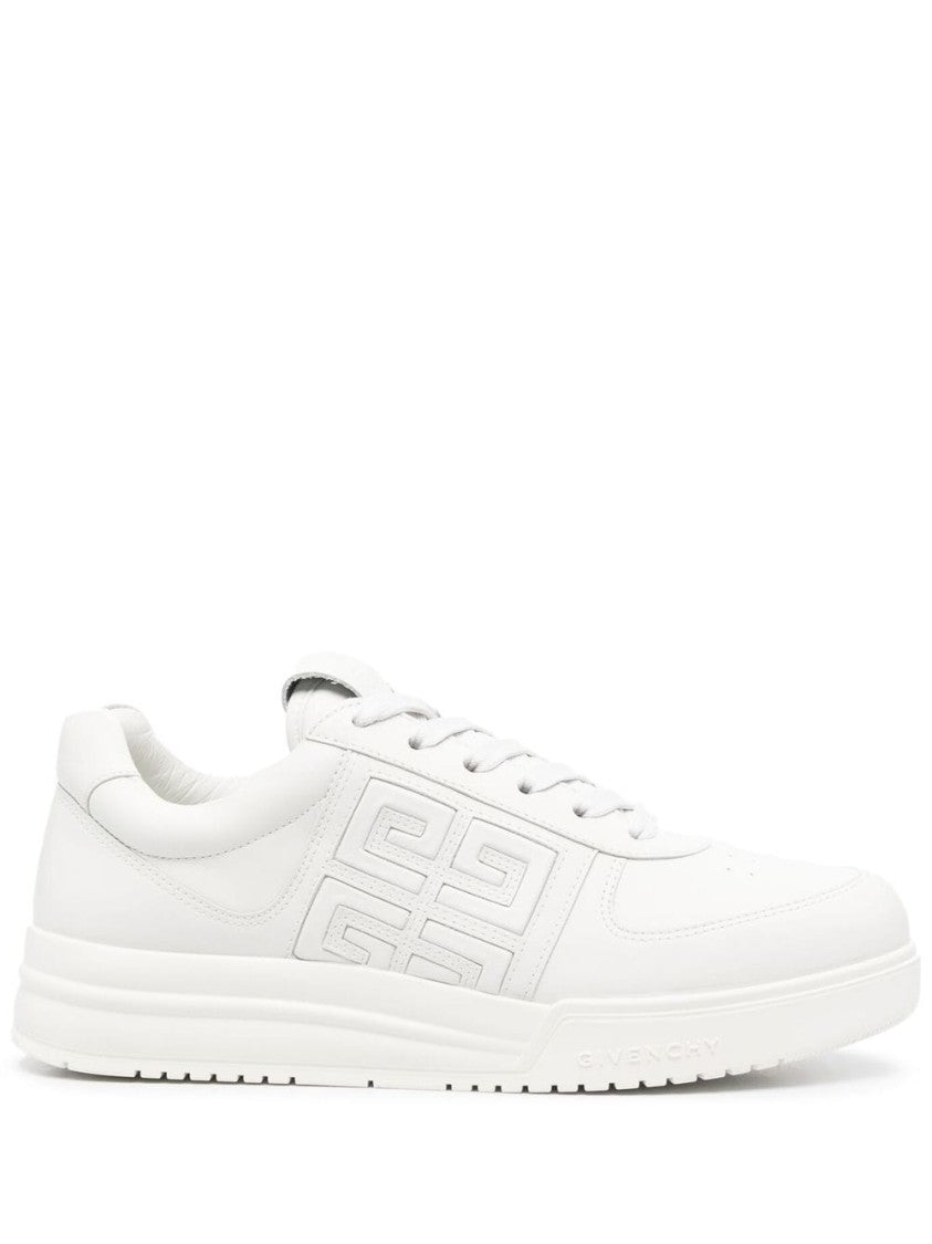 Givenchy Perforated White Calf Leather Sneakers