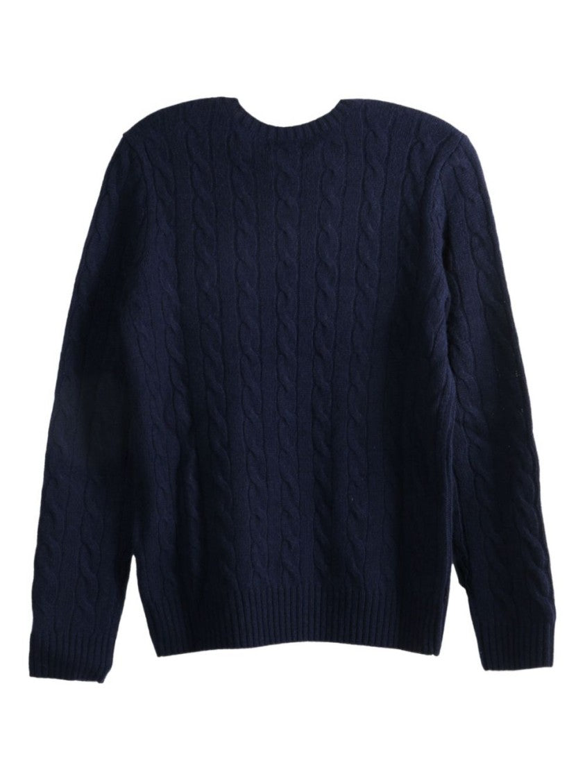 Polo Ralph Lauren Classic Cable Knit Sweater With Round Neckline And Ribbed Trim
