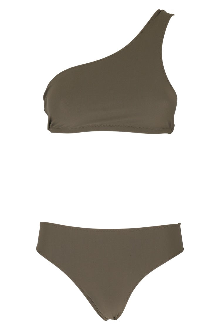 Lido One-Shoulder Green Bikini