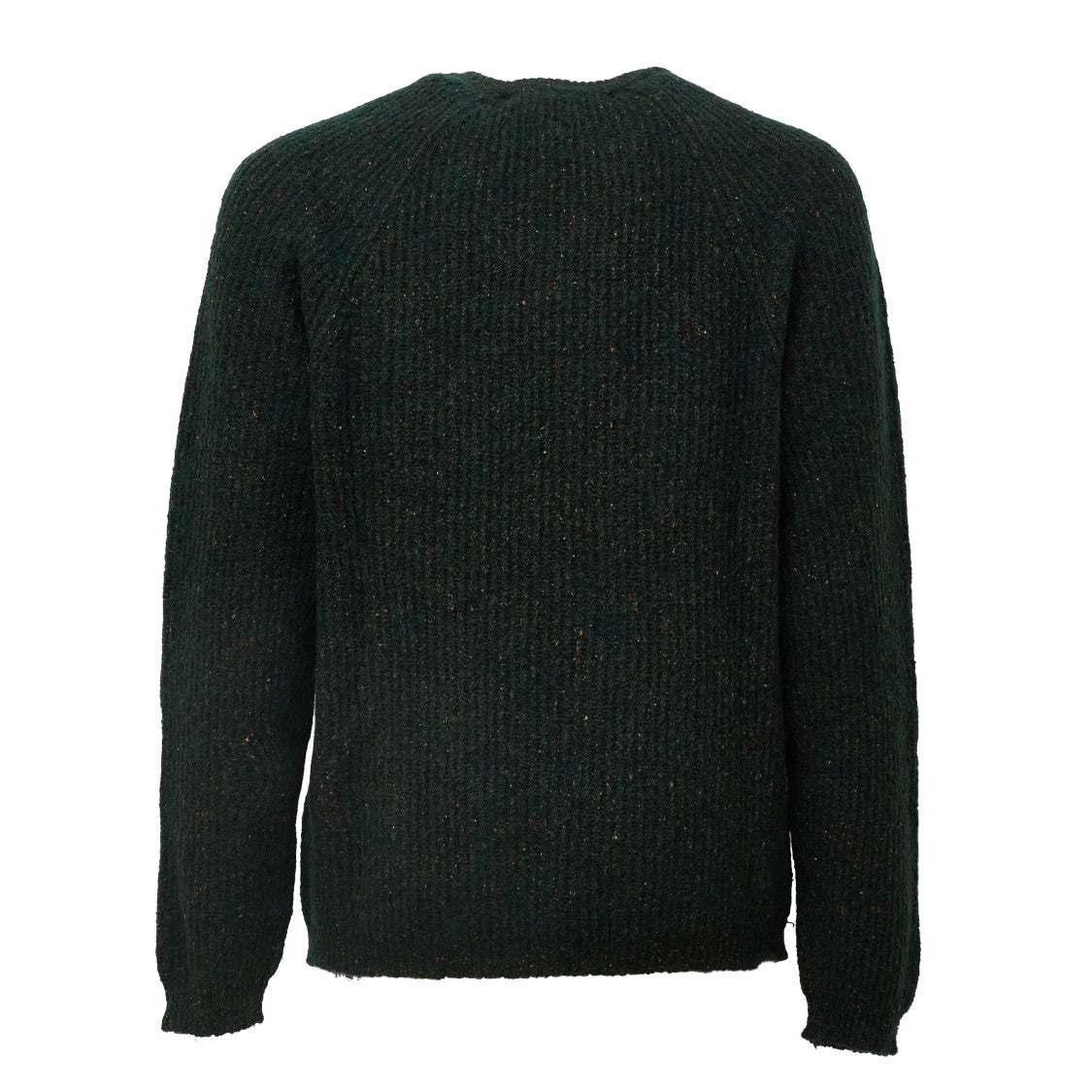 Amaranto Ribbed Knit Sweater With Raglan Sleeves And Embroidered Detail