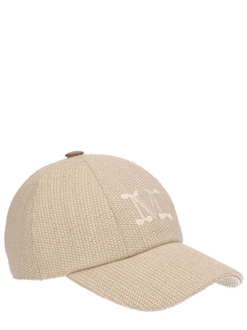 Max Mara Textured Embroidered Cotton-Blend Baseball Cap