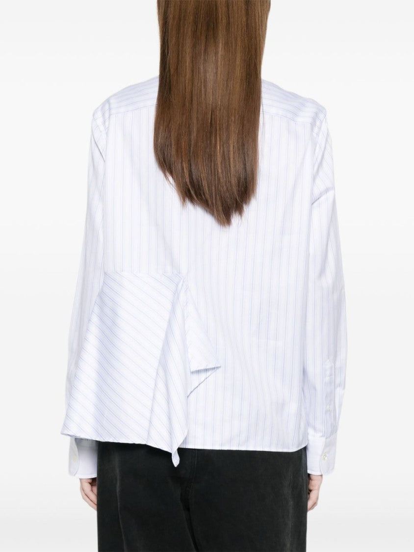 J. W. Anderson White Asymmetrical Draped Panel Shirt