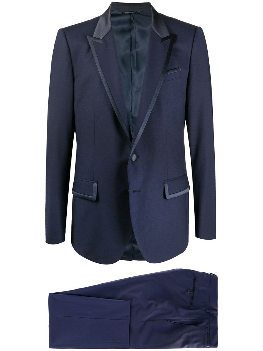 Dolce & Gabbana Tailored Two-Piece Suit With Silk-Effect Trims