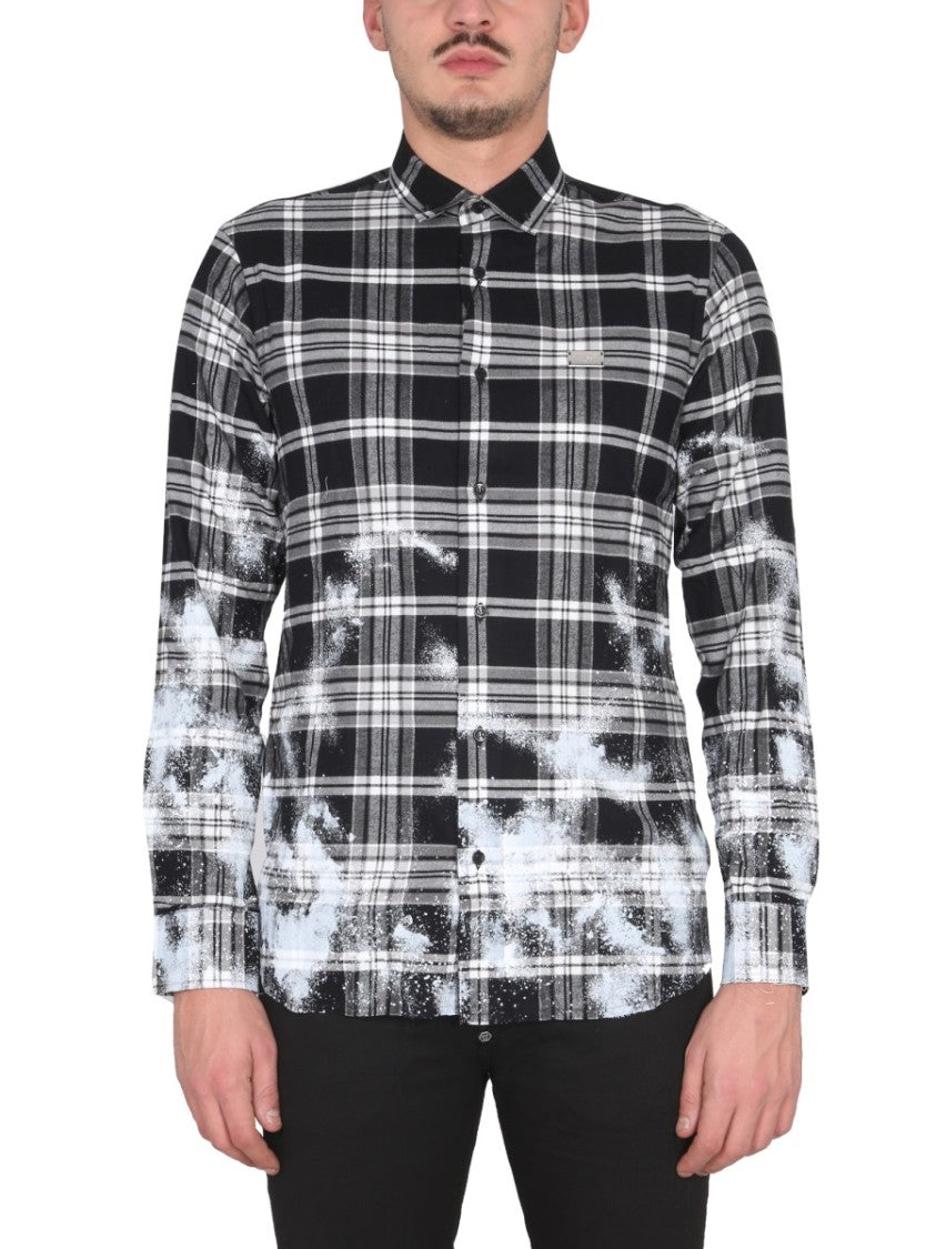 Philipp Plein Tartan Pattern Shirt