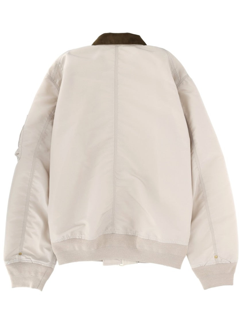 Sacai X Carhartt Wip Black Duck Contrasting Collar Jacket