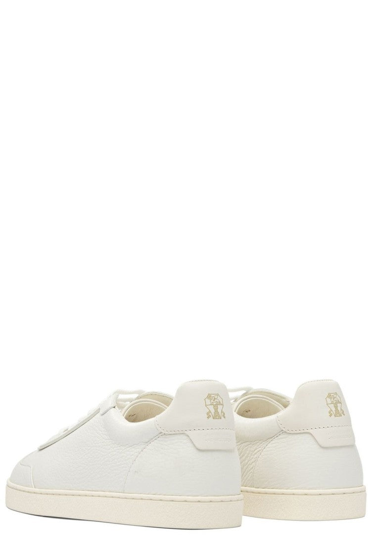Brunello Cucinelli Minimalist Calf Leather Low-Top Sneakers