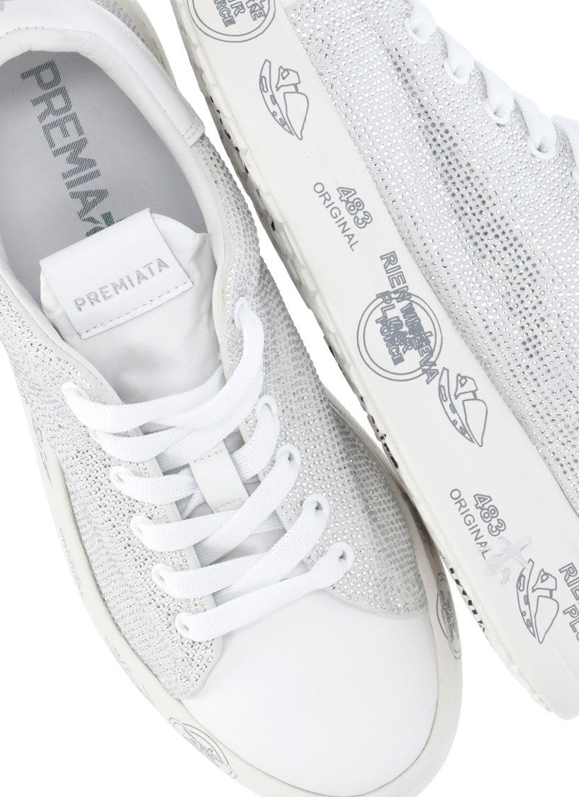 Premiata White Belle 8158 Strass Sneakers