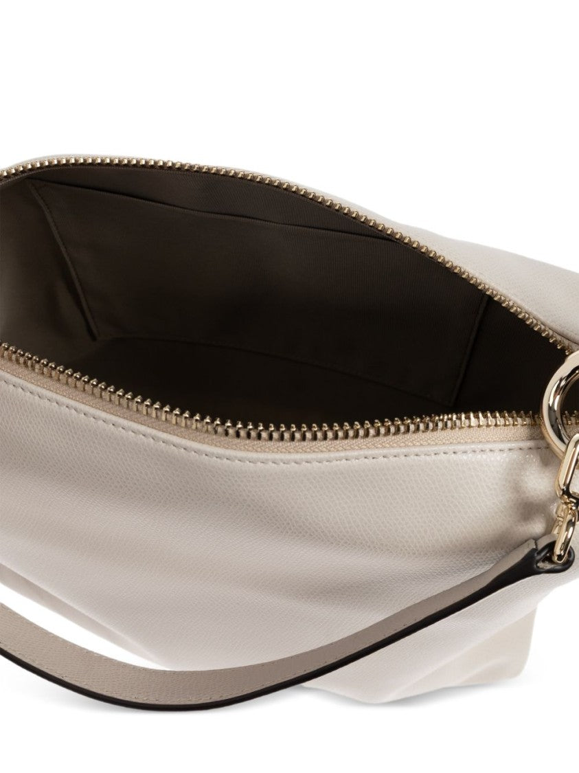 Furla Structured Handbag In Soft Off-White Leather