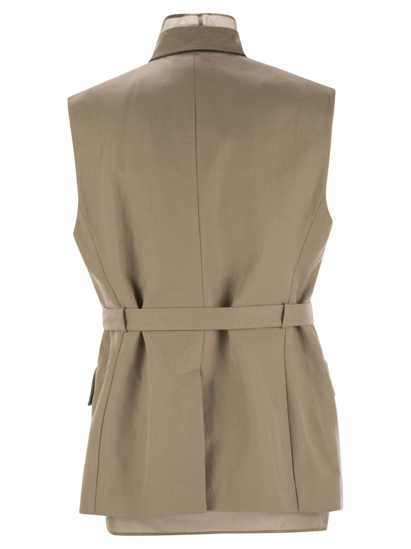 Brunello Cucinelli Cotton And Linen Cover Gilet