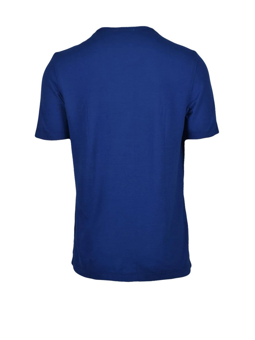 Drumohr Blue Pocket Crewneck T-Shirt